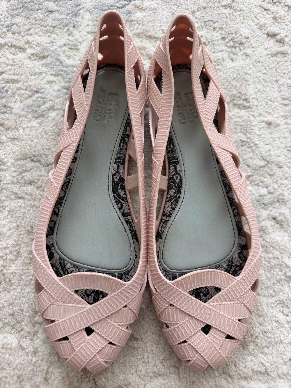 Melissa+Jason Wu Women’s Blush Pink Braided Ballet Flats